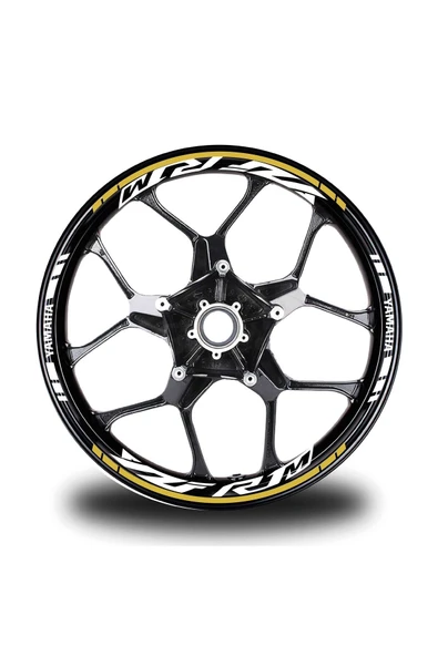 İndispensableyl Koyu Sarı R1m Jant Sticker Etiket ürün görseli