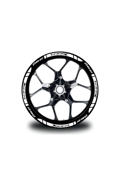 İndispensableyl Bajaj Dominar 250 Beyaz Dış Jant Şeridi Motosiklet Sticker Etiket Modeli Beyaz ürün görseli