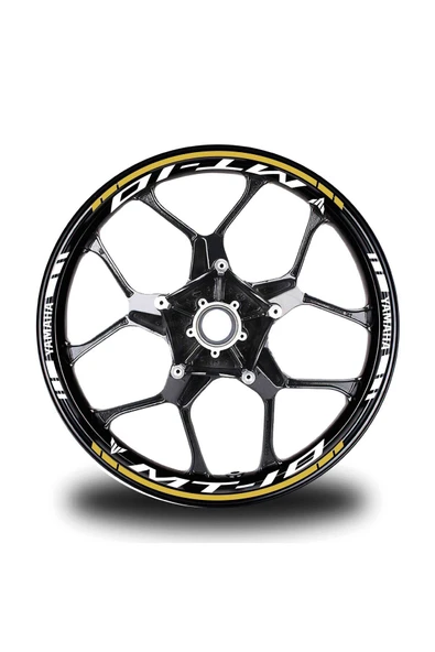 İndispensableyl Koyu Sarı Yamaha MT 10 Takım Jant Sticker Etiket ürün görseli 1