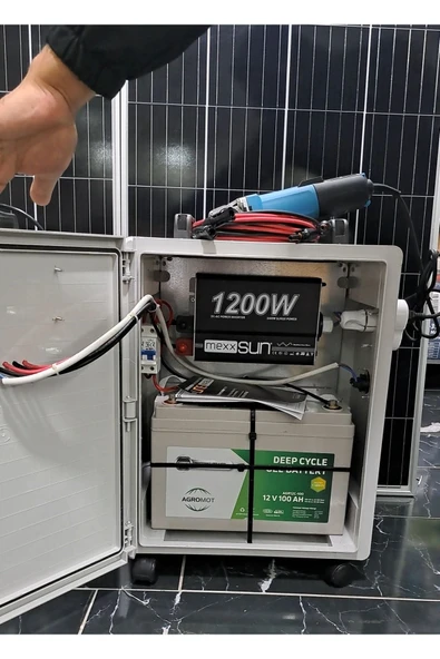 Carspa 1 kw solar paket taşınabilir sistemdir kurulumu yapılmış hazır paket - Resim 7