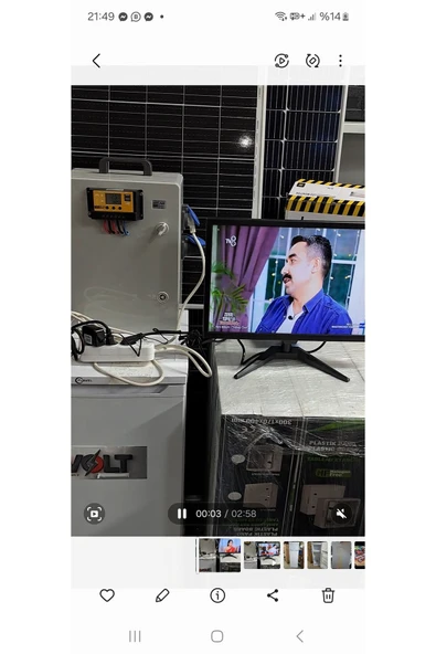 Dürüst 800 watt güneş enerjili taşınabilir solar televizyon ve aydınlatma paketi portatif - 4