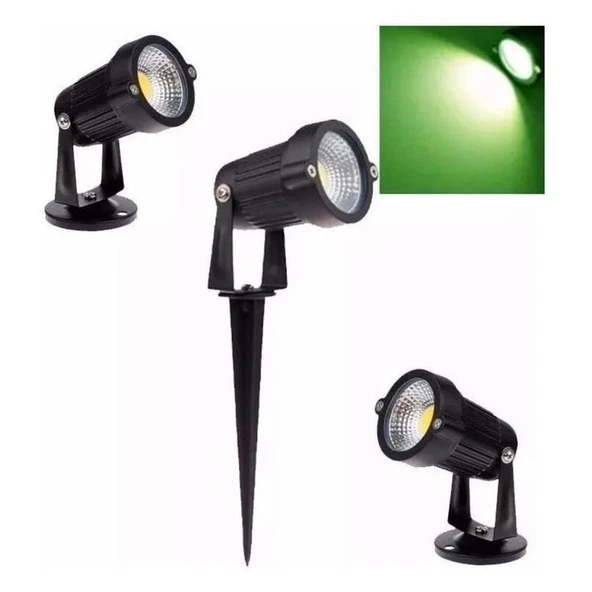 Elektrikle Çalışır 10 Watt Yeşil Işık Ampul Dahil Metal Gövde Fonksiyonlu Bahçe Duvar ve Çim Armatürü - Resim 5