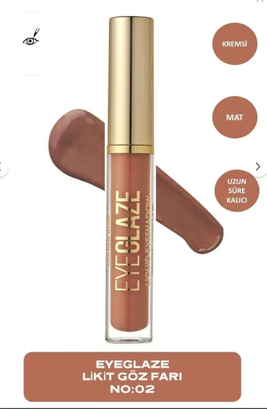 Golden Rose Eye Glaze Liquid Eyeshadow No:02 Cinnamon - 1
