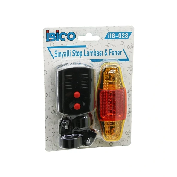 2İN1 BİSİKLET COB LED FENER  -  SİNYALLİ STOP LAMBA   PİLLİ (5047)