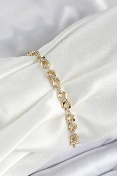 Xuping Pirinç Sonsuzluk Model Gold Renk Kadın Bileklik ürün görseli 1