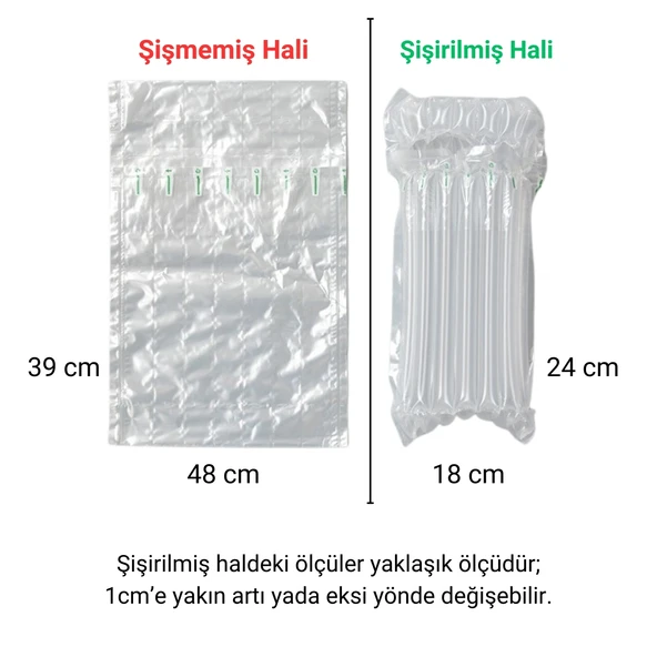 Ambalaj Hava Kanallı Airbag Torba Şişirilebilir Hava Balonlu Ambalaj Kılıf 5’li 18x24 cm - 2