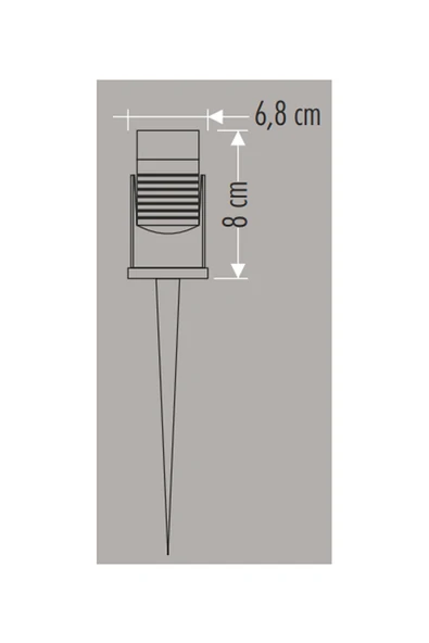 Elektrikle Çalışır 10 Watt Yeşil Işık Ampul Dahil Metal Gövde Fonksiyonlu Bahçe Duvar ve Çim Armatürü - Resim 3
