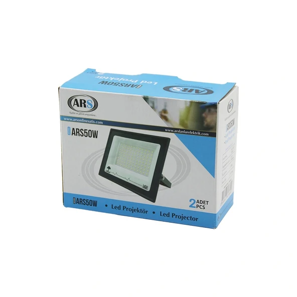 2PCS 50W  LED PROJEKTÖR  15X11.5CM AYDINLATMA AÇISI: 120 DERECE 50.000 SAAT ÖMÜR MODEL-ARS50W (5047) - 1
