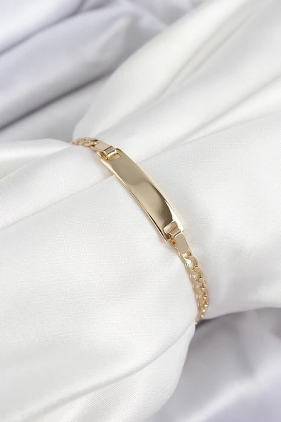 Pirinç Dikdörtgen Model Gold Renk Xuping Bebek Künyesi ürün görseli 1