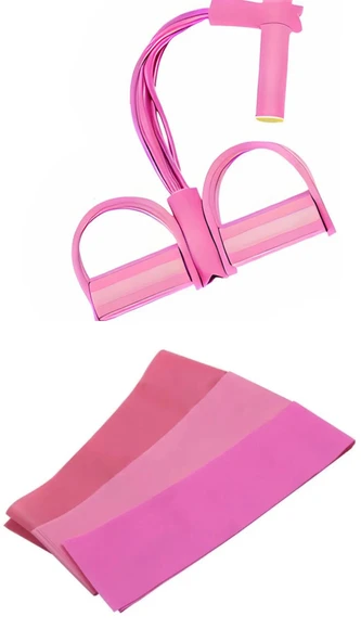 Karın Kol Kalça Ayak Tüm Vücut Şekillendirme Jimnastik Spor Aleti +3 Adet Pilates Bandı Plates B02+C33