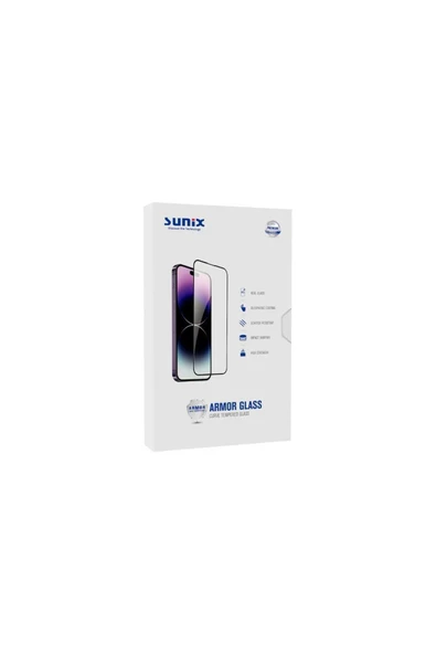 SUNİX Iphone 14 Pro Max Ile Uyumlu Darbeye Dayanıklı Armor Ekran Koruyucu Cam - Resim 2