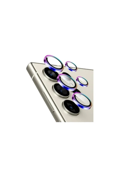 SUNİX Samsung S25 Plus İle Uyumlu Darbeye Dayanıklı Safir Kamera Lens Koruyucu Renkli