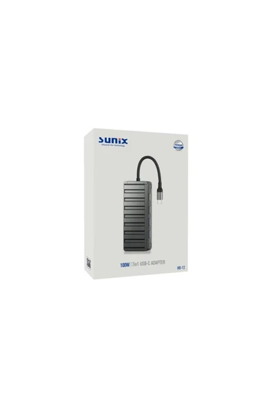 SUNİX 100w 7in1 Usb-c Hub Adaptör Hb-12 - Resim 4