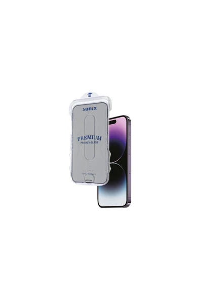 SUNİX Iphone 14 Pro Max Ile Uyumlu Kolay Uygulama Aparatlı Premium Hayalet Ekran Koruyucu Cam