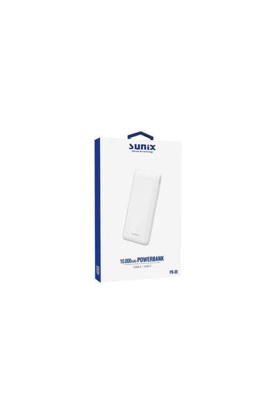SUNİX 10.000 Mah Taşınabilir Powerbank Beyaz PB-95 - Resim 3