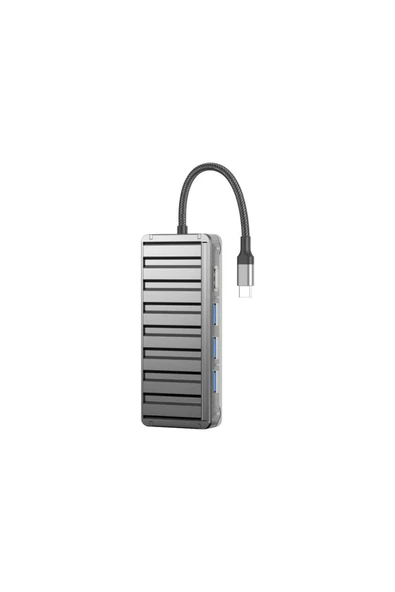 SUNİX Pd 100w 7in1 Usb-c To Tf/sd-hdmı Hub Adaptör Hb-13 - Resim 2