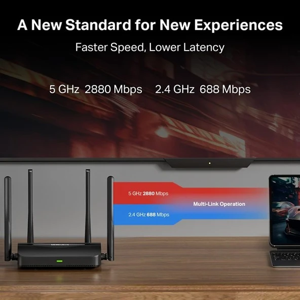 MERCUSYS MR25BE BE3600 WIFI7 DUAL BAND EV OFİS TİP ROUTER - Resim 4