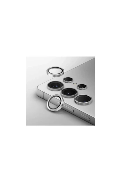 SUNİX S25 Plus İle Uyumlu Darbeye Dayanıklı Safir Kamera Lens Koruyucu Gümüş