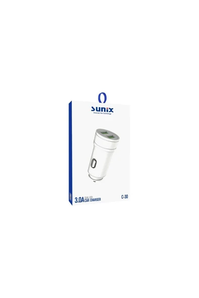 SUNİX 3.0a Çift Usb Port Araç Içi Telefon Şarjı C-30 - 3