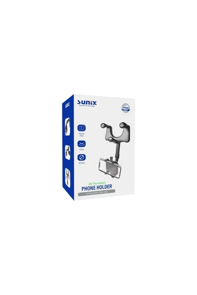 SUNİX 360 Derece Dönebilen Dikiz Aynasına Takılan Araç Içi Telefon Tutucu Hld-18 - 5