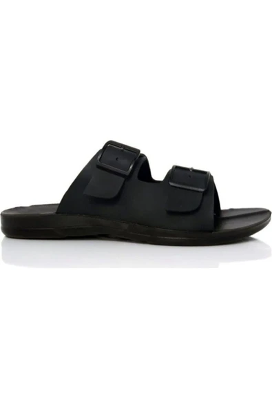 Gezer 12972 Tokalı Siyah Erkek Terlik Ev Terliği - Resim 2