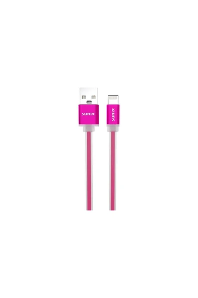 SUNİX 3a Soft Kablo Lightning Şarj Ve Data Kablosu Pembe Sc-03 ürün görseli 1