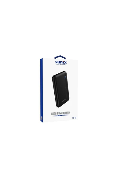 SUNİX 5000 Mah Çift Usb Çıkışlı Powerbank Siyah Pb-52 - Resim 3