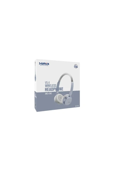 SUNİX ANC+ENC 300 Mah Kablosuz 5.4 Kulak Üstü Bluetooth Kulaklık Mavi BLT-100 - 3