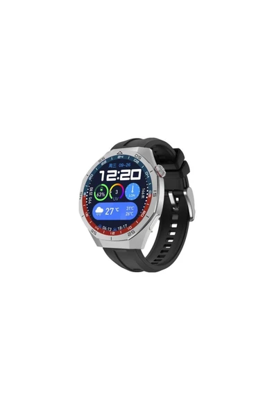 SUNİX Amoled Ekran 48mm Metal ve Silikon Kordonlu Akıllı Saat Gri WT6 Pro - Resim 2