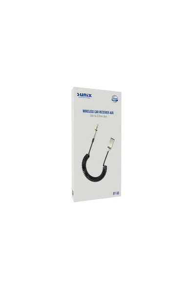 SUNİX Usb To 3.5mm Bluetooth Aux Kablo Bt-50 - 2