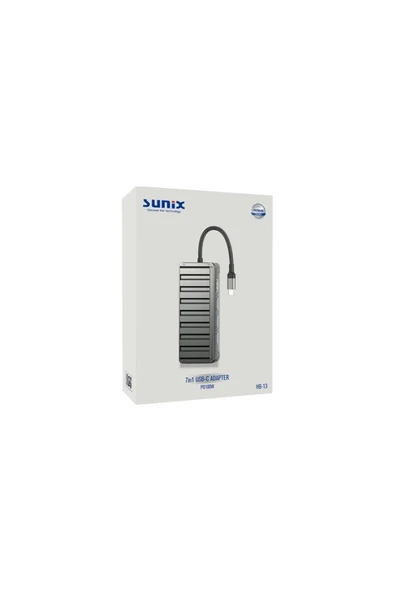 SUNİX Pd 100w 7in1 Usb-c To Tf/sd-hdmı Hub Adaptör Hb-13 - Resim 4