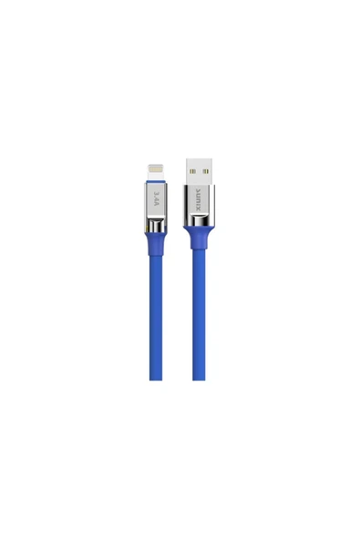 SUNİX 3.4a Lightning Şarj Ve Data Kablosu Mavi Sc-64 - 2