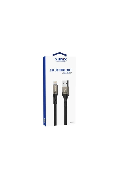 SUNİX 3.0a Usb-a Lightning Örgülü Secret Data Ve Şarj Kablosu Sc-121 - Resim 2