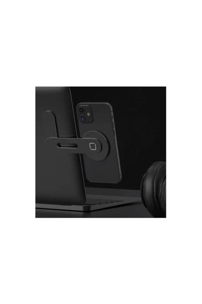 SUNİX Metal Ayarlanabilir Laptop Ve Monitör Yanı Manyetik Telefon Tutucu Siyah Stand-14