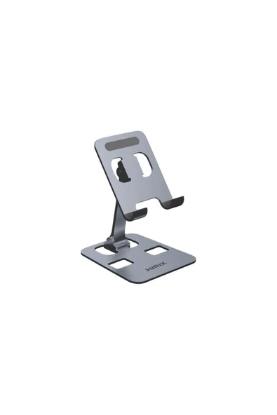 SUNİX Katlanabilir Metal Masaüstü Telefon Ve Tablet Standı Gri Stand-13
