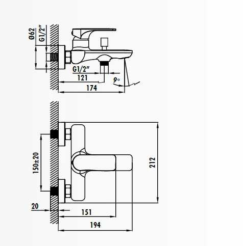 Creavit Faye FY2500 Banyo Bataryası Krom - 2
