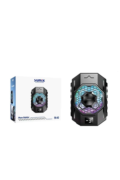SUNİX FN-40 Profesyonel Telefon Soğutucu - Renkli LED Işıklı, Hızlı Soğutma - 2
