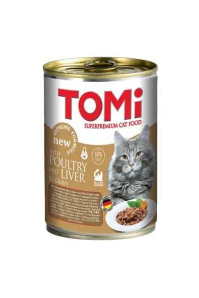 Tomi Kanatlı Eti Ve Ciğerli Kedi Konservesi 400 Gr
