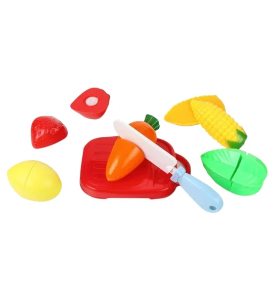 Oyuncak Sebze-Meyve Kesme Seti, Kesme Tahtalı 16 Parça - 3