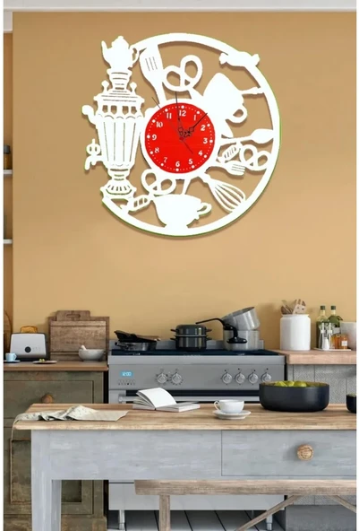 Beyaz mutfak Cafe+ kırmızı - 1