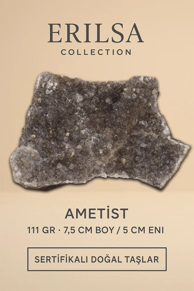 Sertifikalı Ametist Taşı Kütlesi 111 Gr – Ham Doğal Kristal Dekoratif Taş Stresi Azalt Huzur Ver ürün görseli