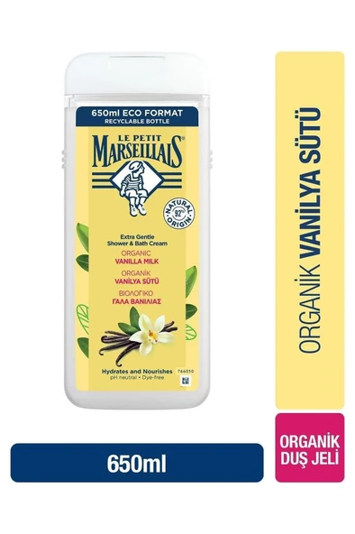 Le Petit Marseillais Duş Jeli Vanılya ve Süt 650 Ml