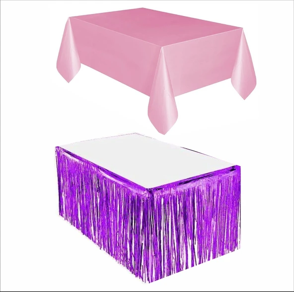 Pembe Masa Örtüsü, Mor Masa Eteği ürün görseli