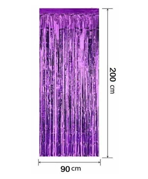 2 Adet Metalize Mor Arka Fon - Resim 2