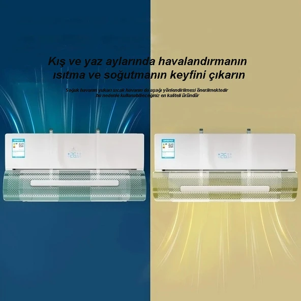 Monozone Şeffaf Klima Hava Yönlendirici Çarpma Önleyici Rüzgar Kalkanı Split Tipi Klima Siperliği - 4