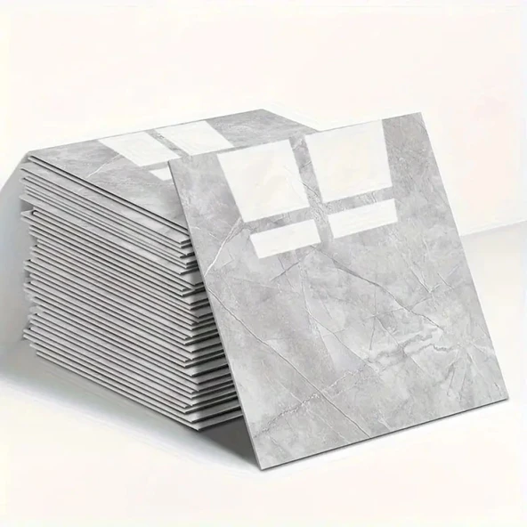 Mermer Desen Duvar Sticker Gri 30 x 30 Cm 1 Adet