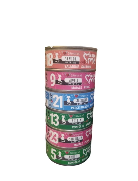 Disugual Mini mee ezme kedi konserve 85 gr 6 al 5 öde