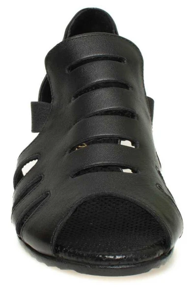 MAMMAMİA D25YS-2740 DOLGU TABAN KADIN DERİ SANDALET - Resim 3