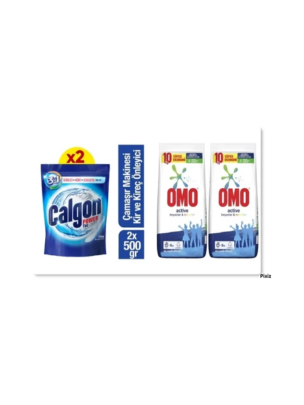 OMO 10 KG TOZ DETERJAN ( 2 ADET ) CALGON 500GR  TOZ ( 2 ADET ) - 2