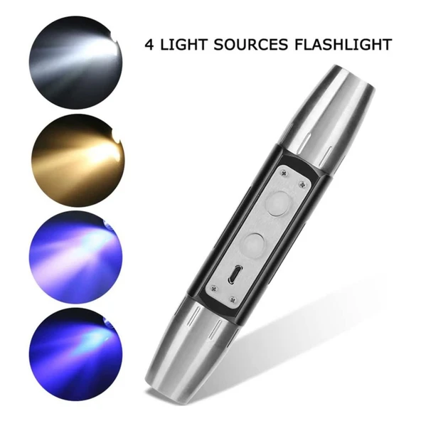 Uv Ledli El Feneri - Powerdex - Su Geçirmez - 20 W - Siyah - PD-9007 - 2
